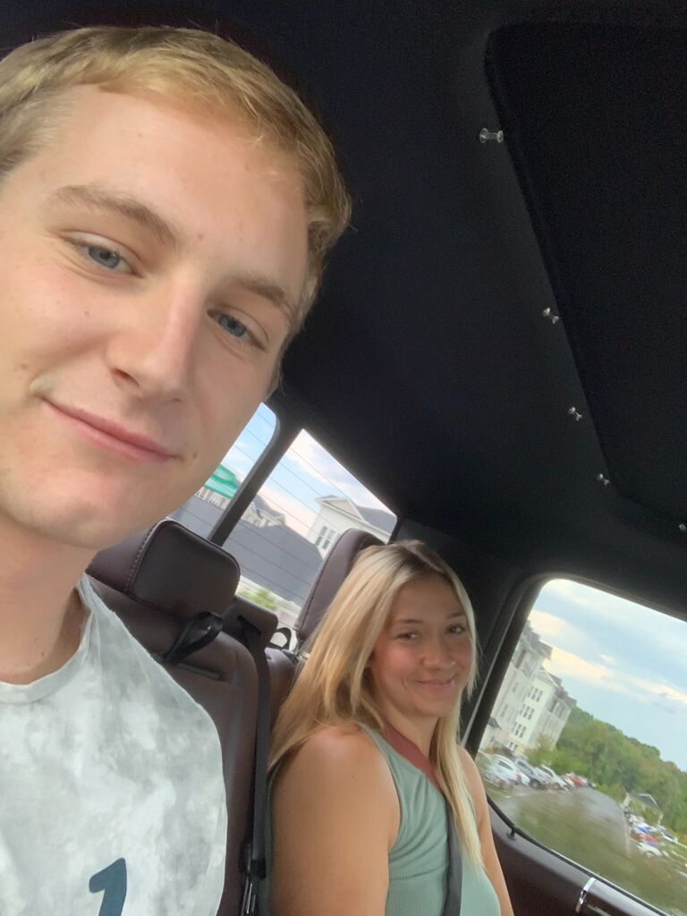 The day before we officially started dating - on our way to Trader Joes :)