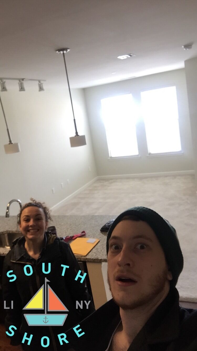 Our first apartment, 750 sq. ft!