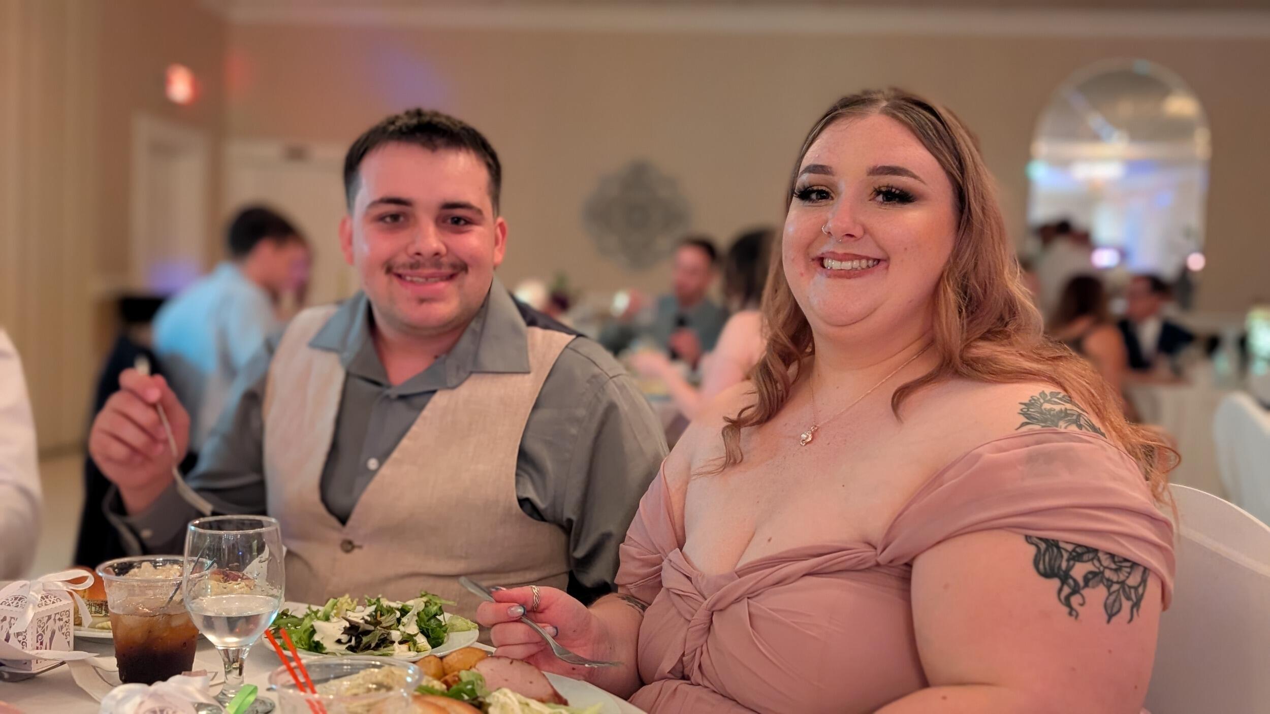 Pipers sister, Kaitlin's wedding. Piper worked all morning doing hair and makeup, and Hunter spent all night dancing with light up sparklers. 