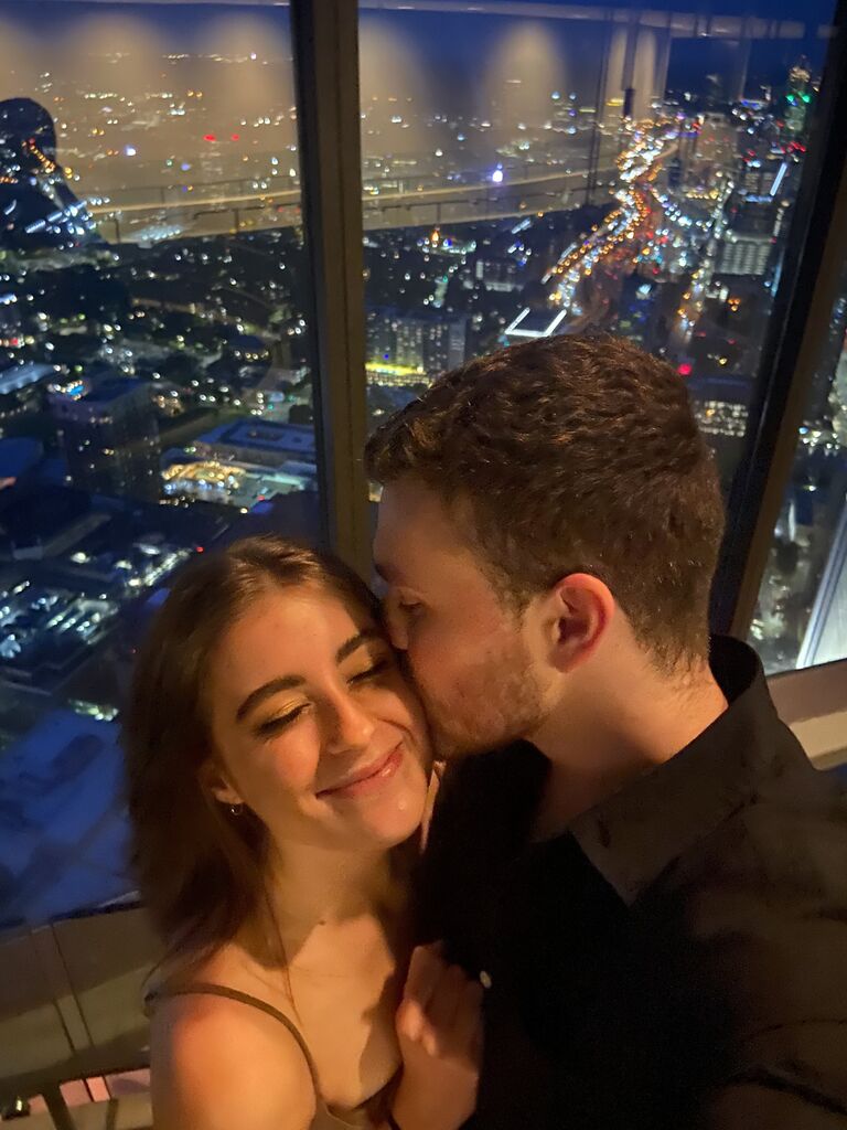 Getting all the kisses before she goes away to Uzbekistan.