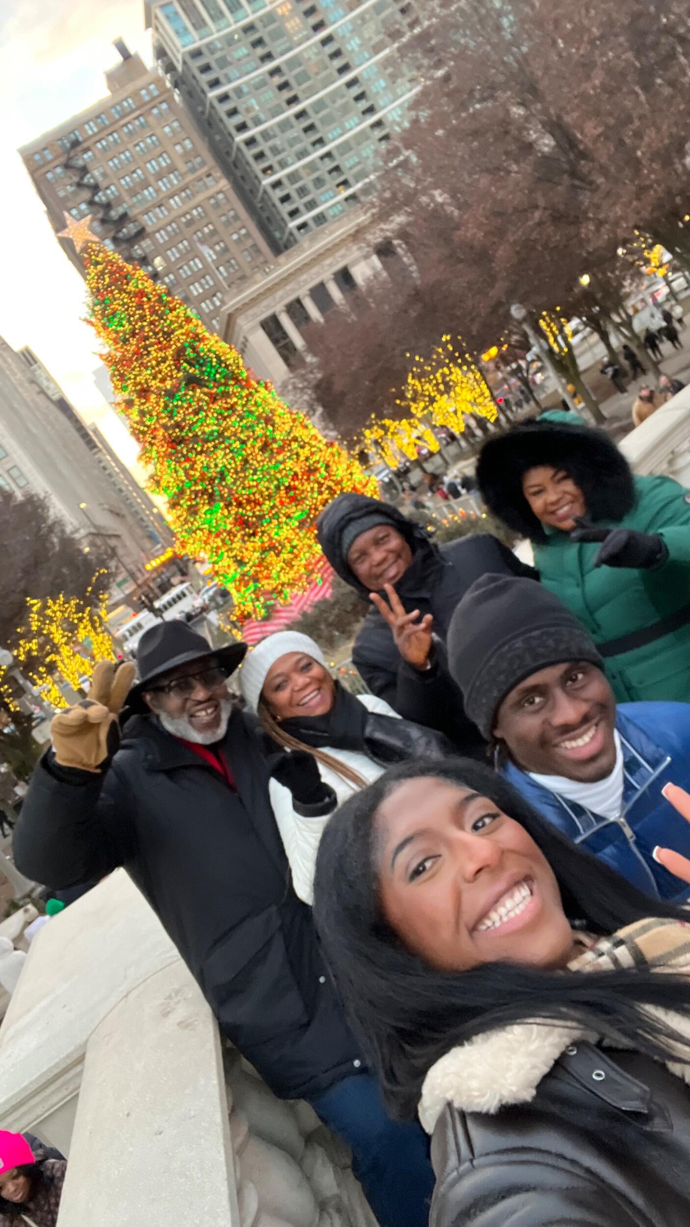 Took both of our parents to downtown Chicago! 