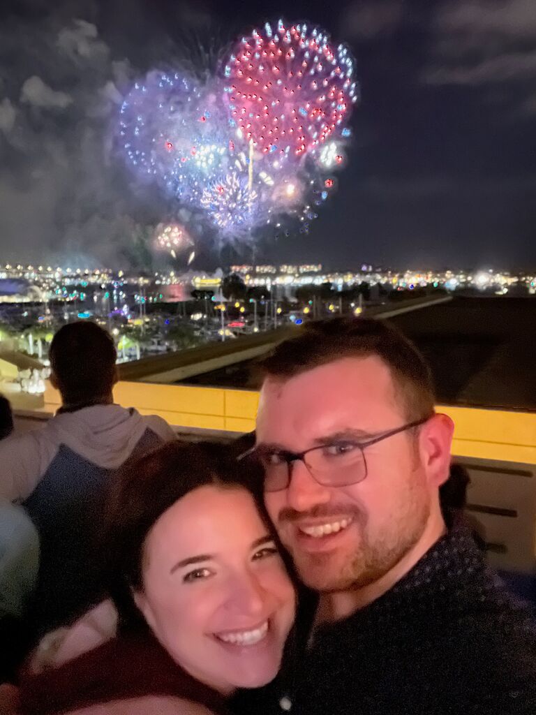 Downtown San Diego for 4th of July. This is where we said "I Love You".