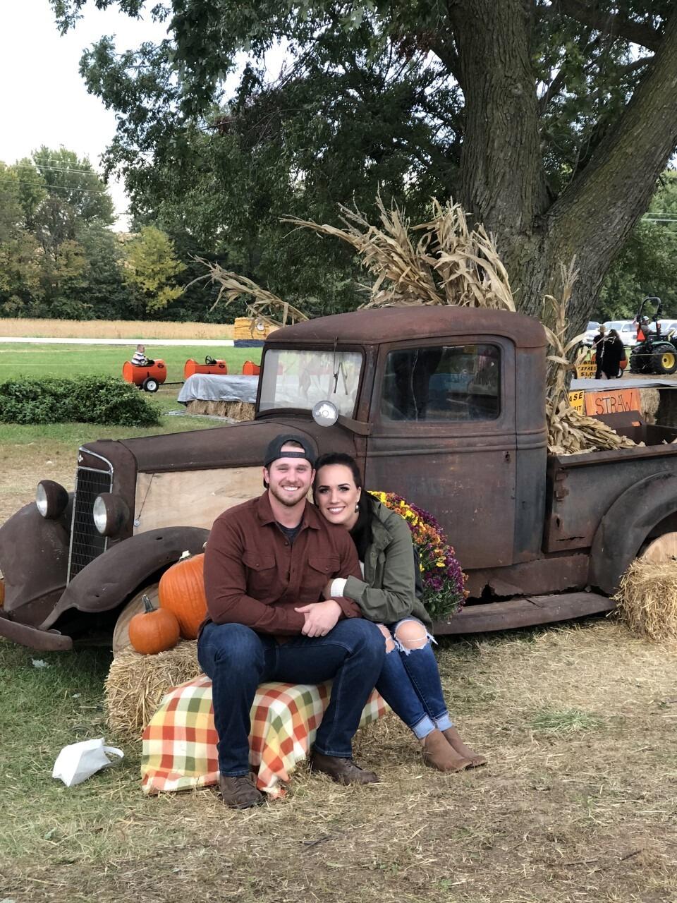 We made it back to the pumpkin patch to celebrate 2 years of dating.