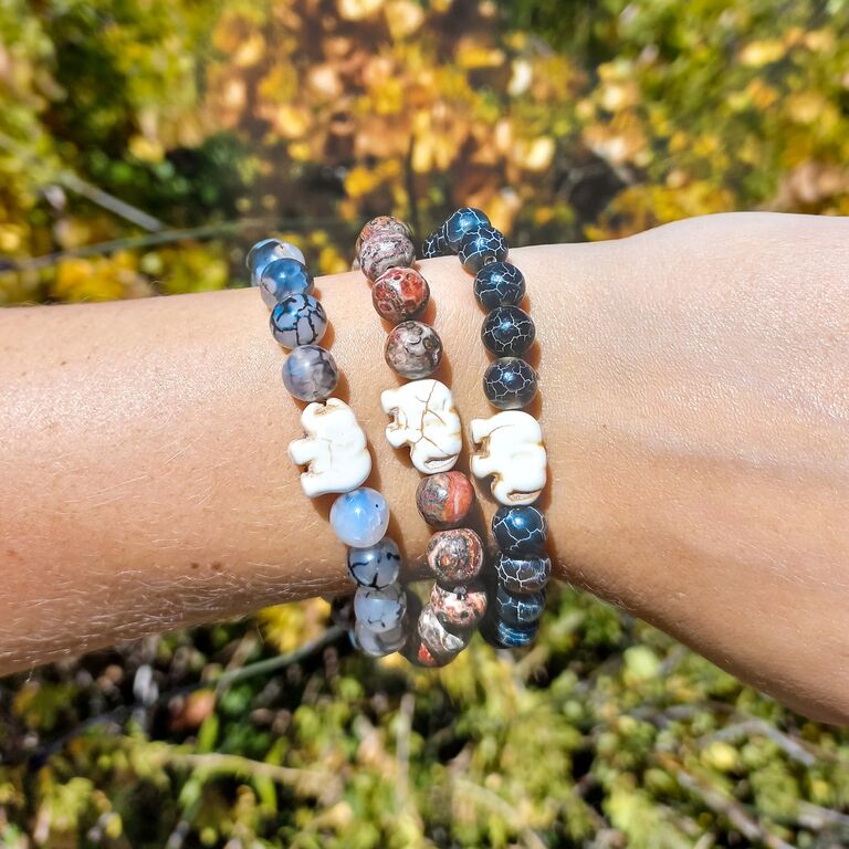 Elephant bracelet gift for girlfriend