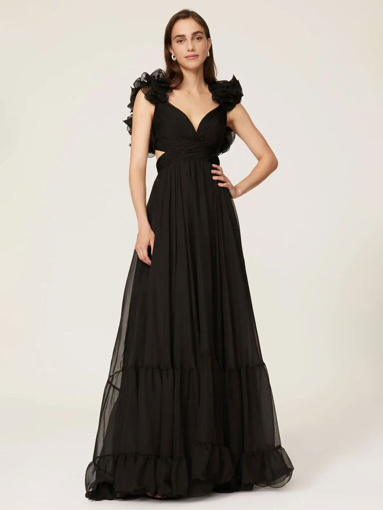 Ieena for Mac Duggal Rent the Runway black-tie gown for wedding guests