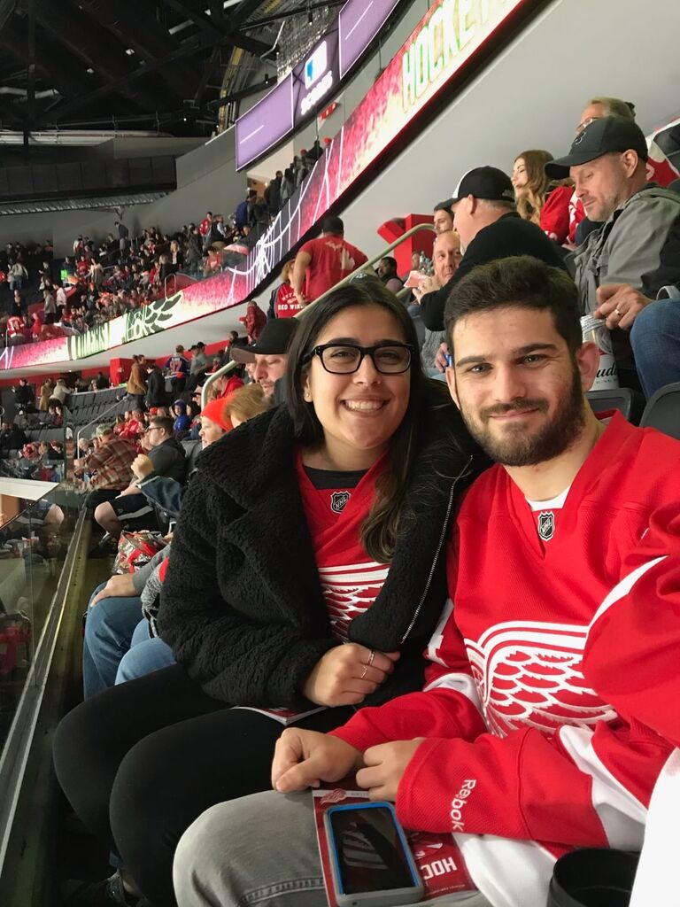 Our first of many Red Wings games together
