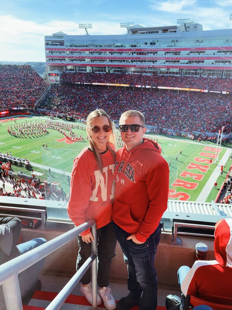 First Husker game together...GO BIG RED