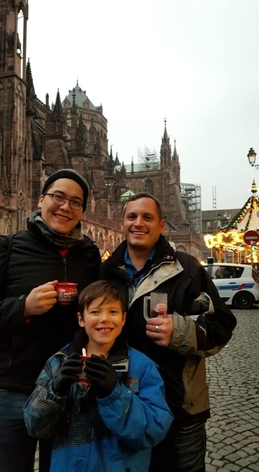 Trip to Germany with the Sanders, picture with Connor