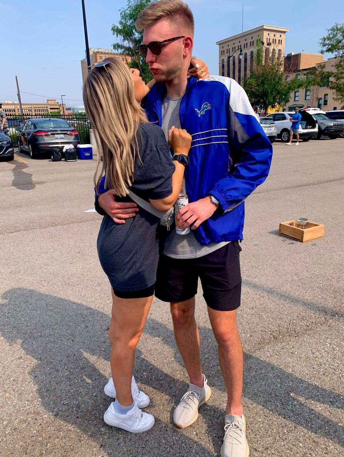 Alex took Madison to her first Detroit Lions Football Game
