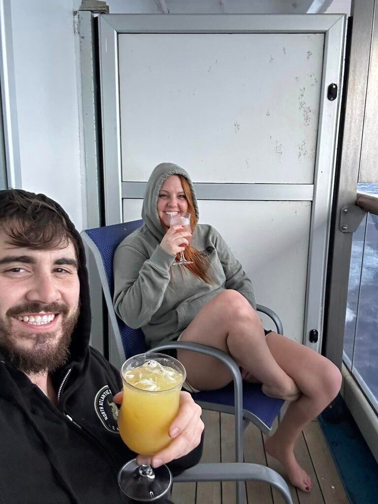 Enjoying our ocean view!