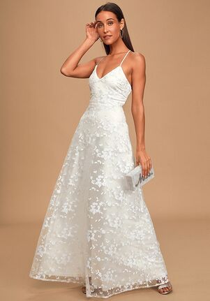 a line organza wedding dress