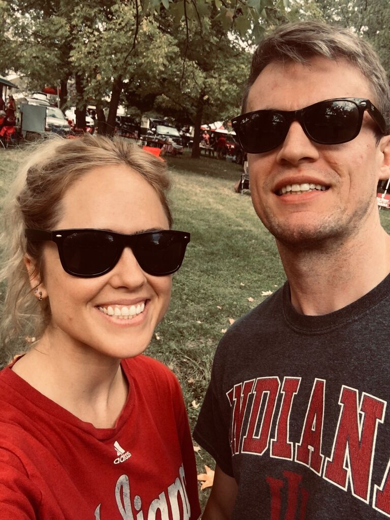 Our first IU football tailgate together! Mac being an IU alumni and Shannon never having been, this was the perfect initiation!