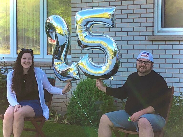 A drive by birthday celebration for Andrew