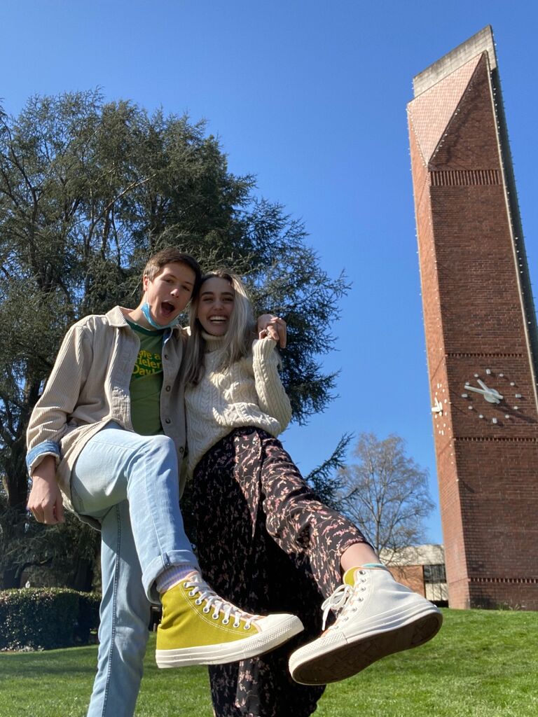 One year down and happy as clams! We weren't ready to be a ring-by-spring couple but we sure as hell committed to the matching converse. 