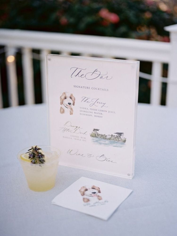 dog-themed wedding stationery