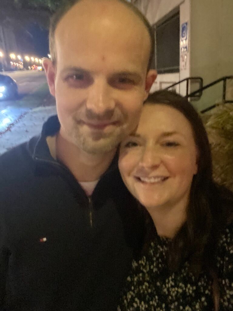 Our favorite type of date is visiting a downtown area. We explored downtown Decatur, and Chris even found a special glass blowing event happening there.