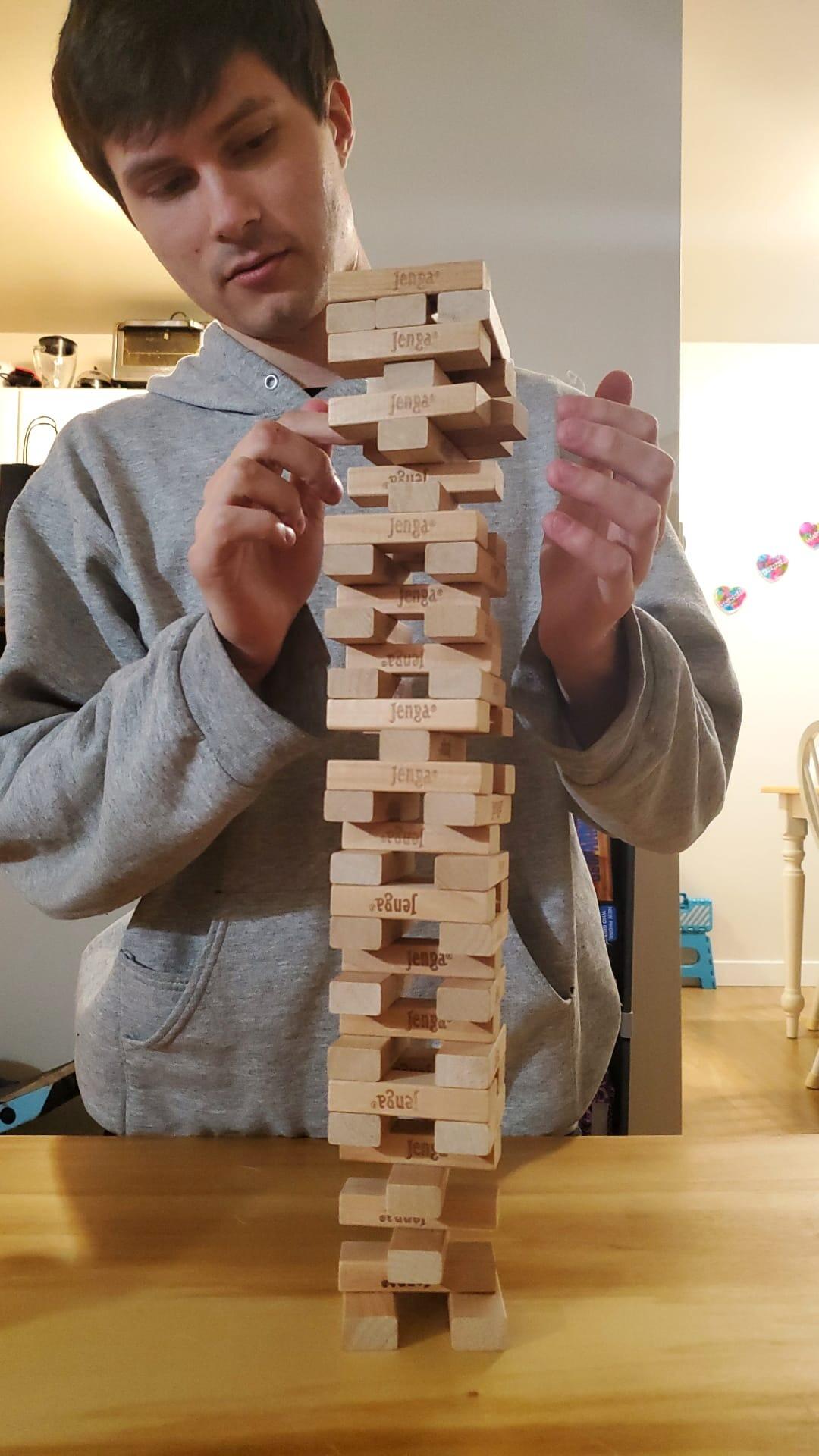 Jake and Amanda are incredibly competitive - especially when it comes to Jenga. 