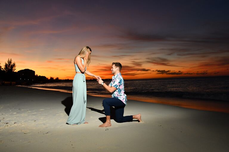 She said YES and Jake pulled off the most dreamy and perfect proposal in the Bahamas (where we are getting married)!