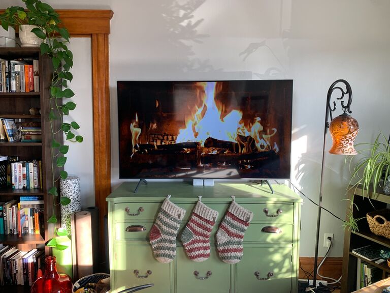 Jess made matching stockings for their family.