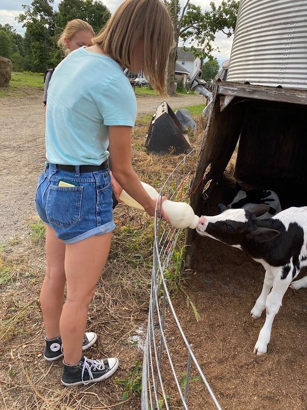 Aimee's first trip to the Brugler Family Farm!