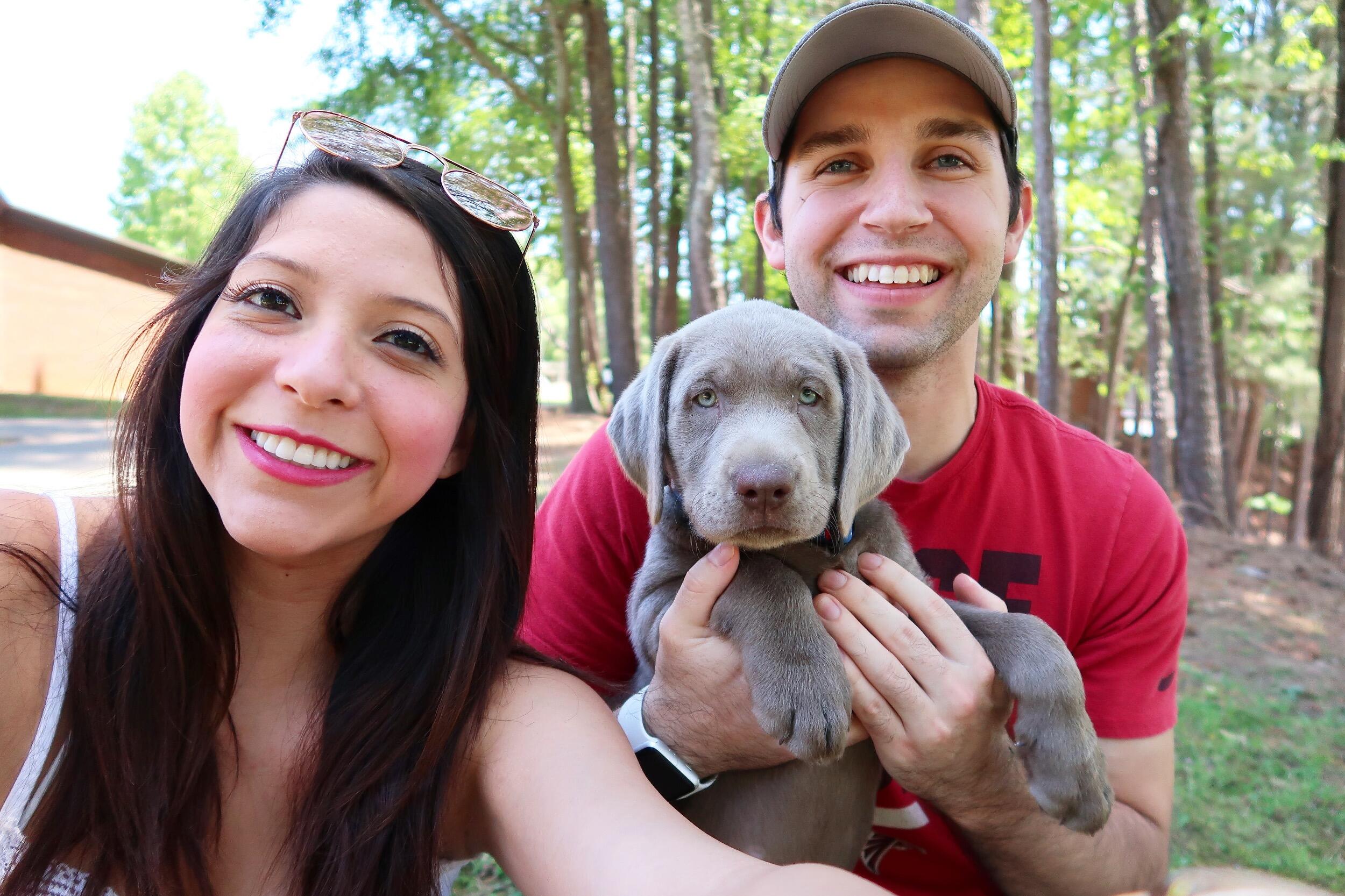 We go Roscoe, our little COVID puppy.