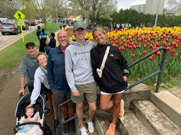 Macie's First Tulip Time! Macie went with Lucas' family to the famous Holland Tulip Time. They had so much fun looking at all the flowers and spending quality time together.