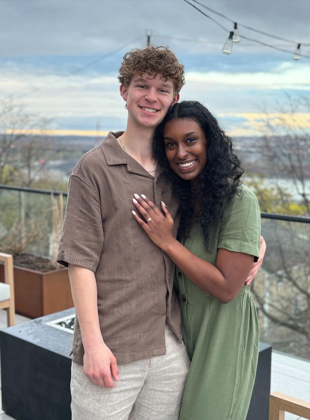 Shortly after finishing school, Nathanael proposed on a rooftop during one of our dates <3
