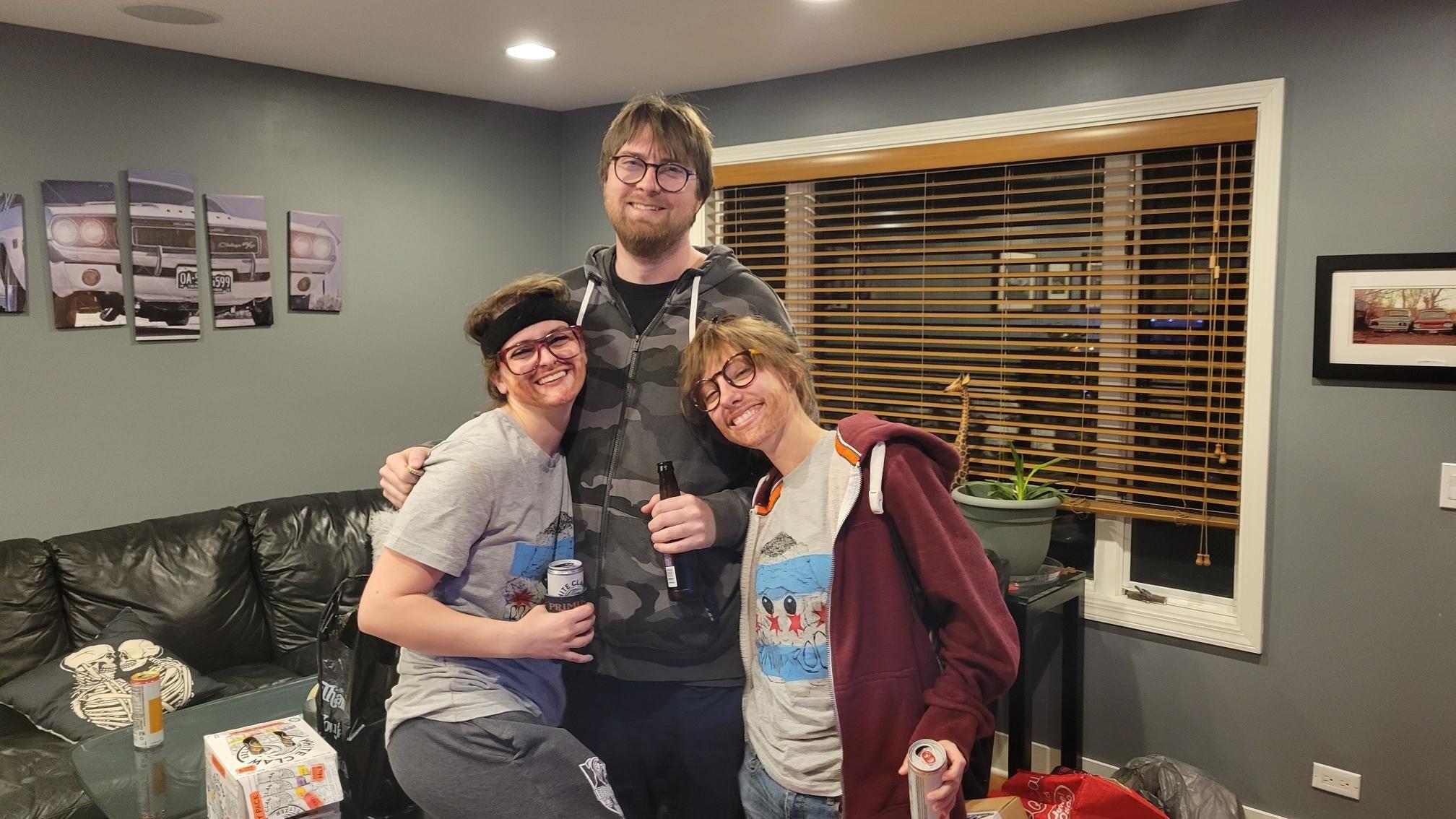 Amanda and Kathy as Mike for Halloween at Joe Tullo's house. 