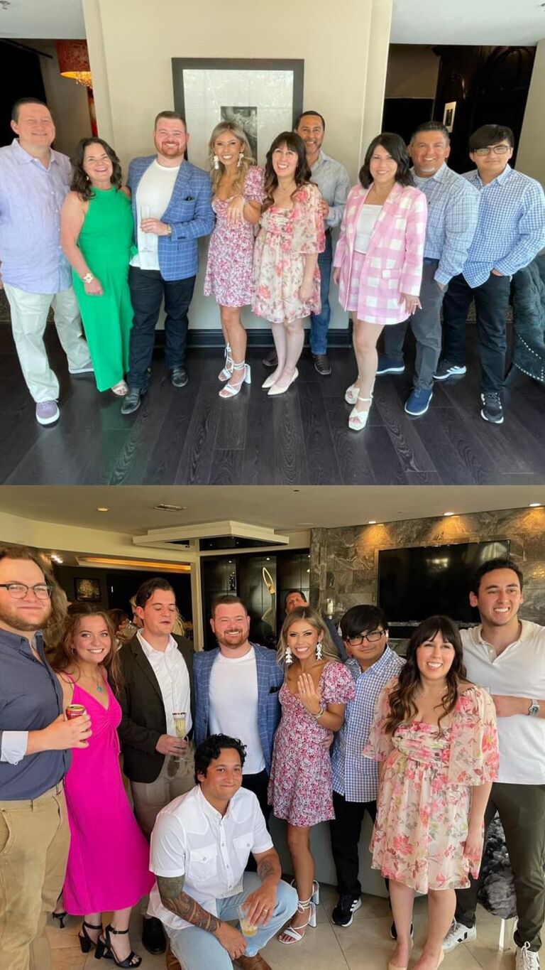 The best day! Ian surprised Savannah with an Engagement party with their closest friends and family. 

Fun fact: Ian has five siblings. Conner, Hayden, Emily, Joe, and Gabe. 

Savannah has four siblings. Blair, Gavin, Alec, and Jude.

Also, Ian and Savannah's stepdads are both named Carlos! 

Big families combine!