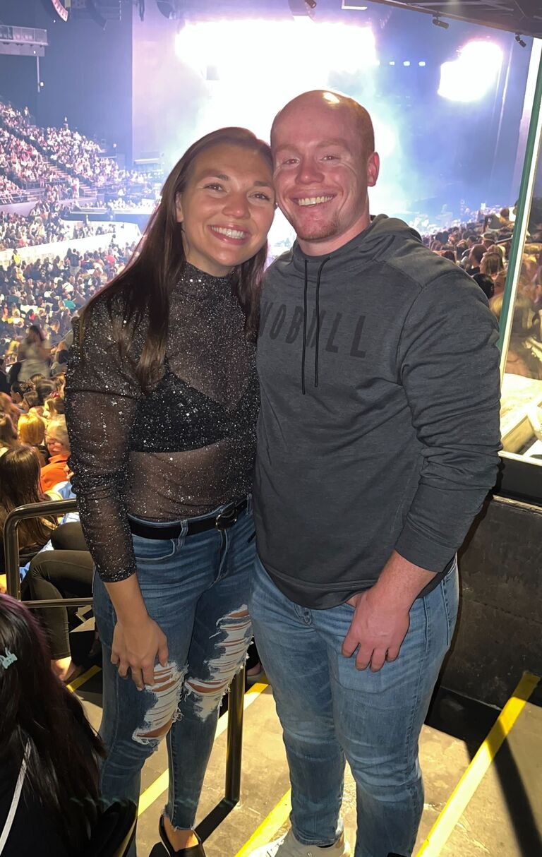 Andrew surviving the Jonas Brothers concert