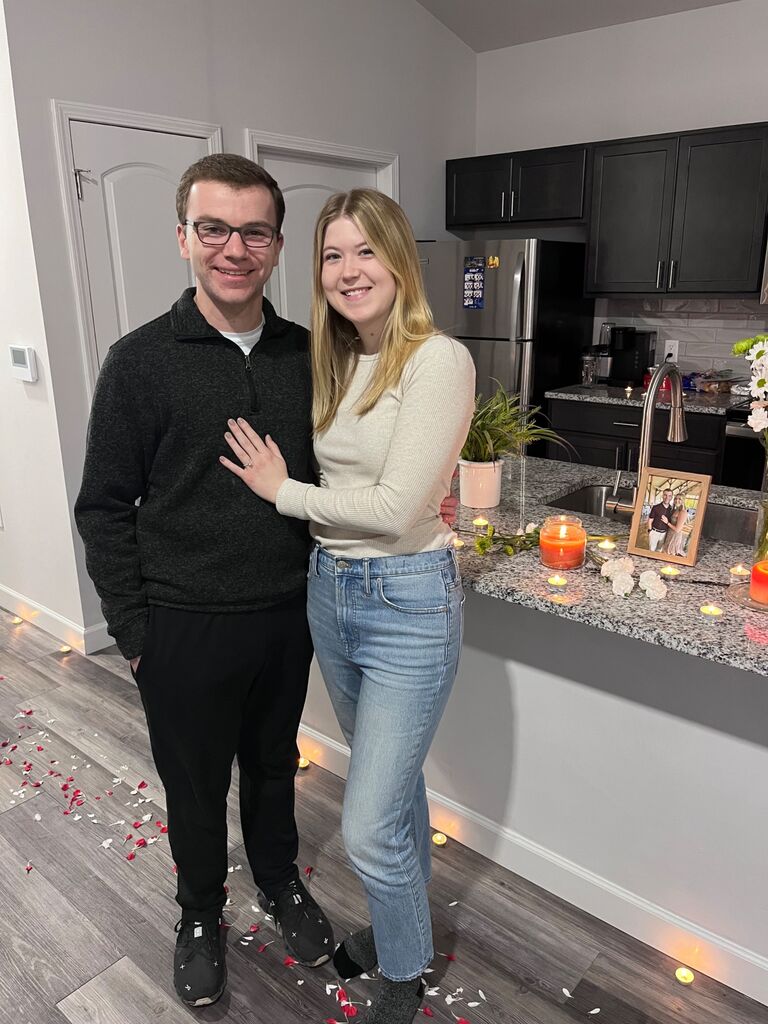 Alex proposed just in time to ring in the new year :)