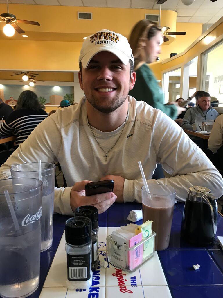 Frequent breakfast dates at our favorite spot, The Original Pancake House in Birmingham, AL