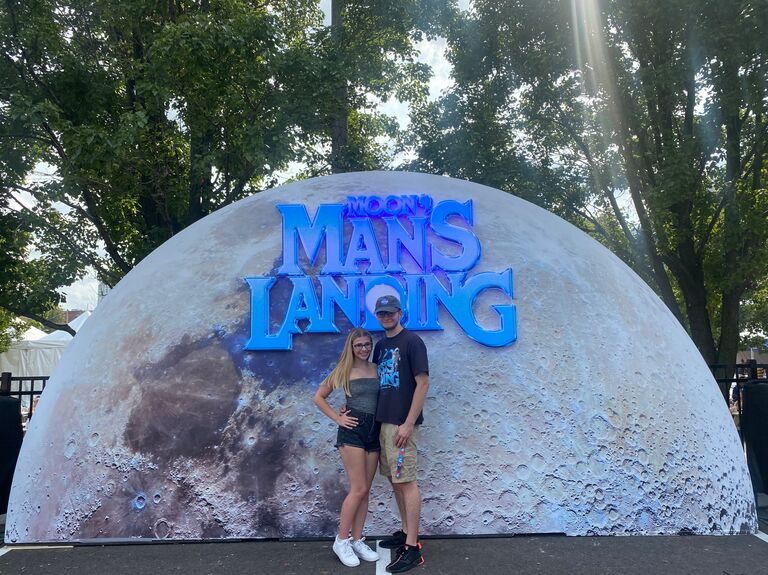 Matt's 24th birthday present from Katie was tickets to Moon Man's Landing music festival in Cleveland, Ohio. Matt got to see one of his favorite artists, Kid Cudi, & more! This was our first music festival. 