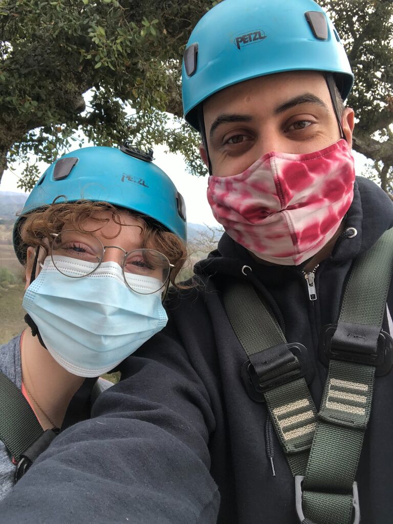 Ziplining through wine country was a great Valentines day activity during the pandemic. 
