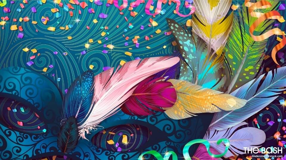 Mardi Gras Zoom Background