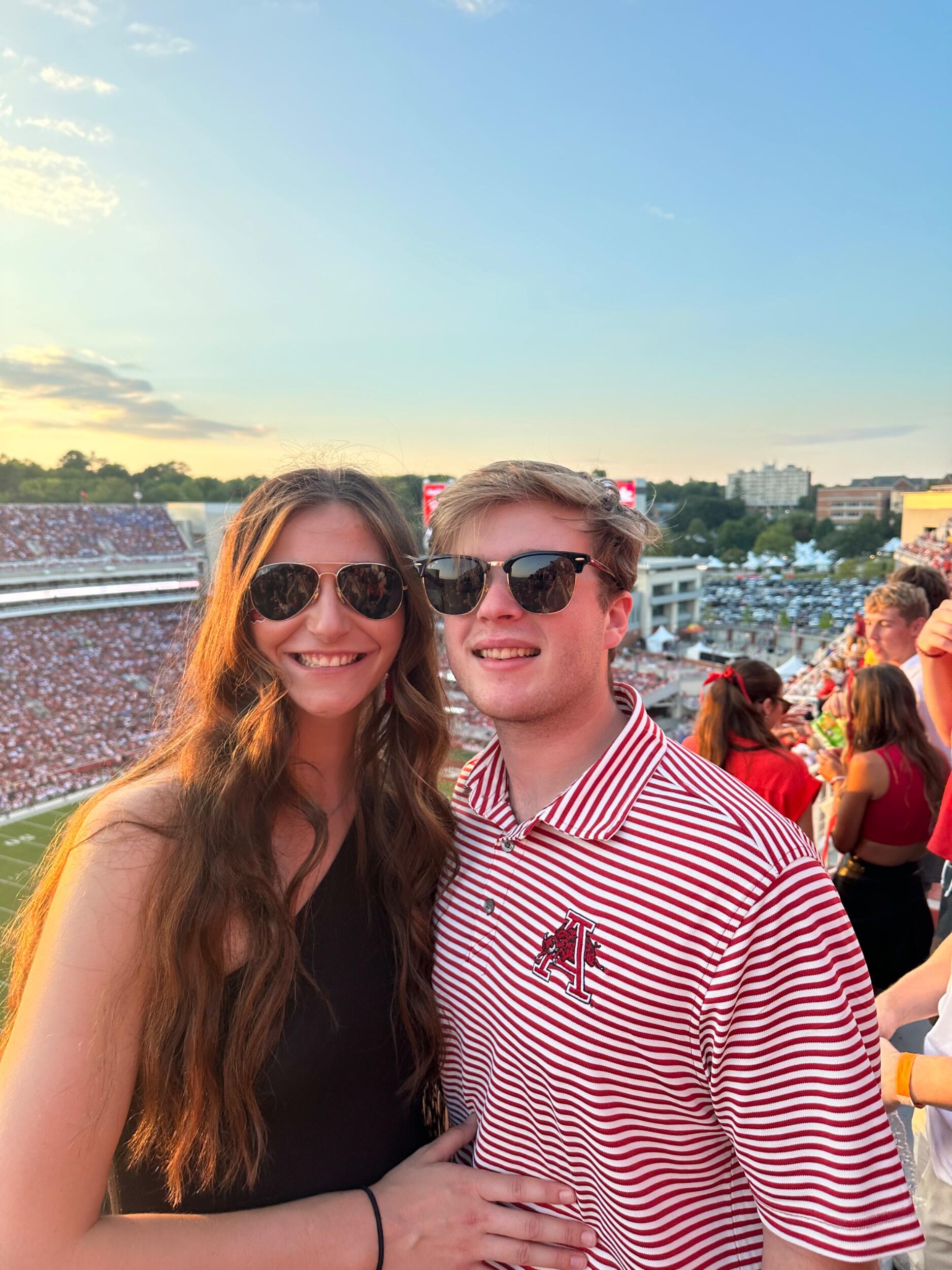 Razorback football game - sophomore year