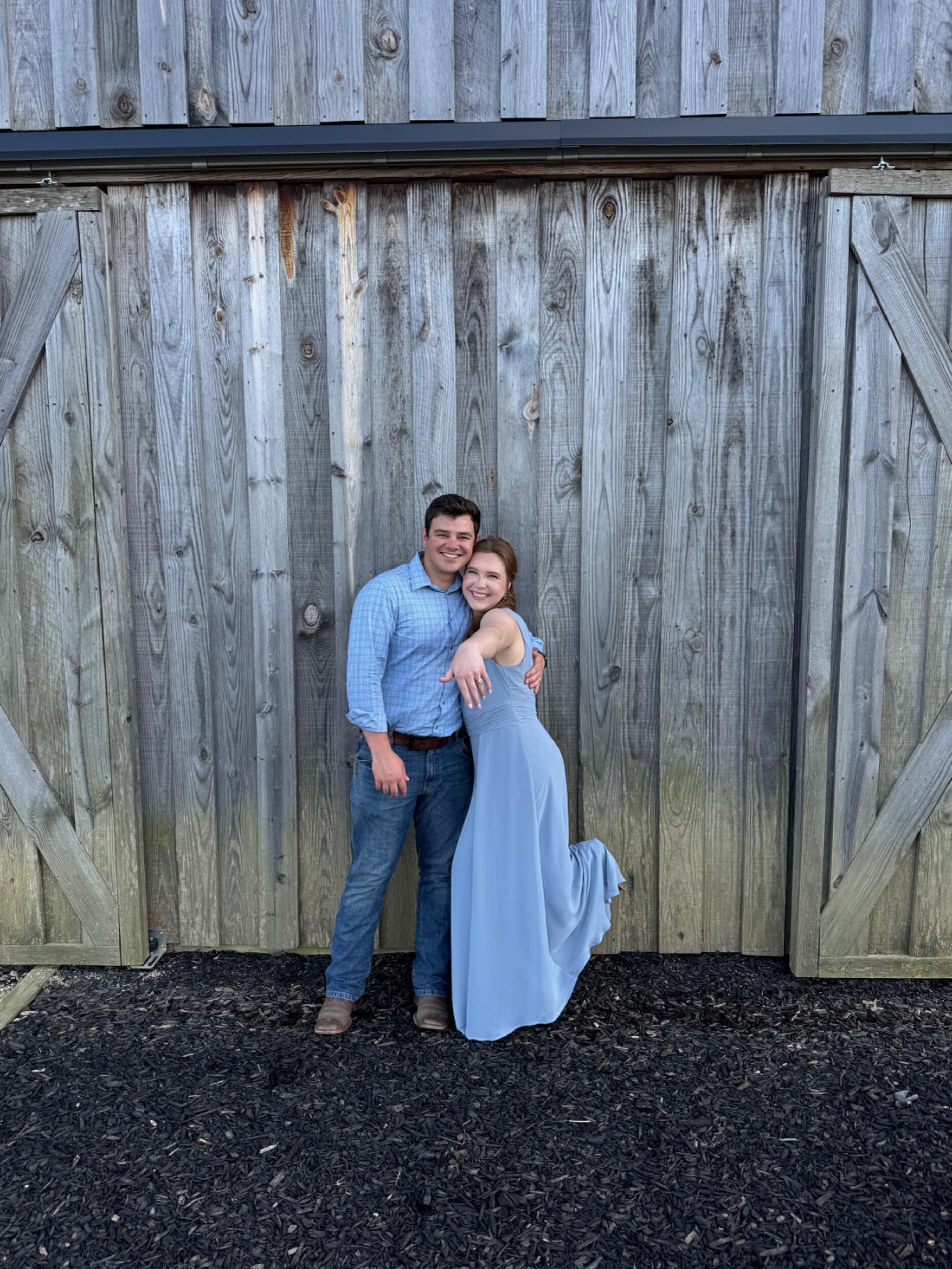 Dressed up for Maddy and Wesley’s wedding