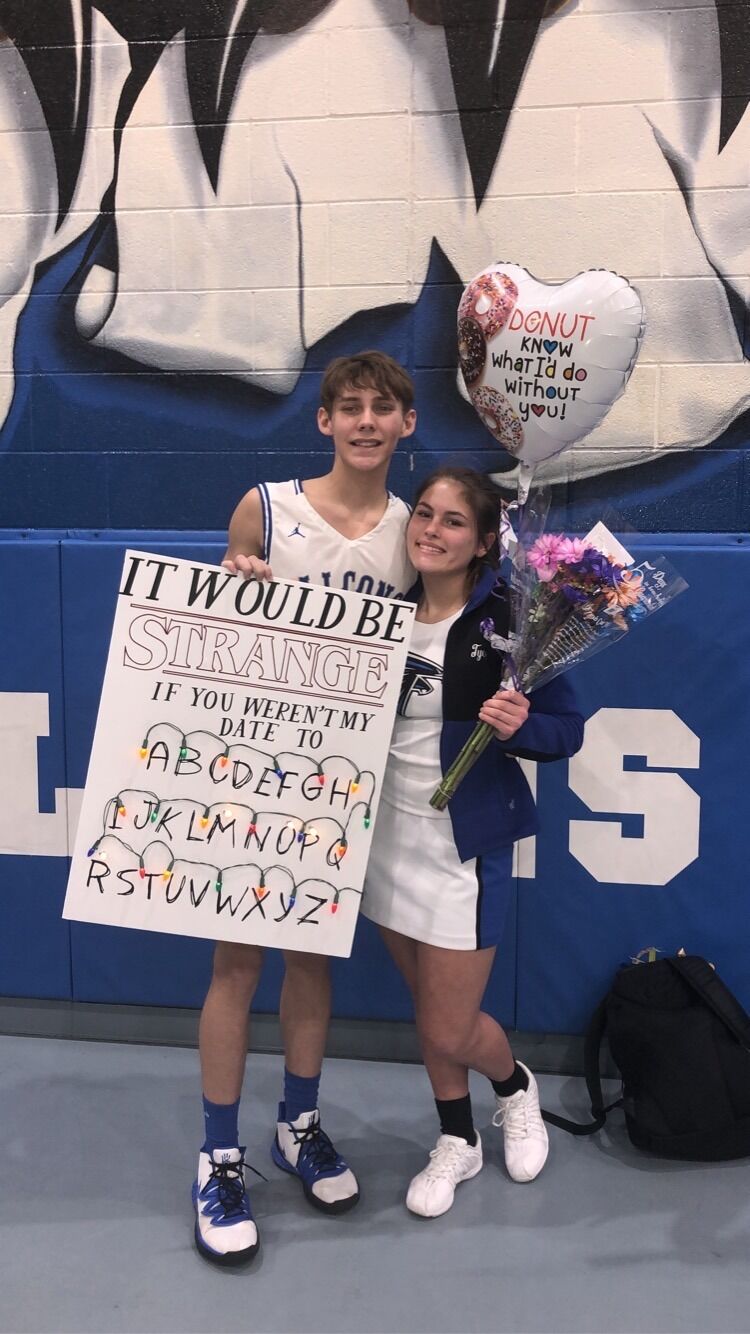 Trystan's promposal, "It would be STRANGE if you weren't my date to prom", based on one of our favorite shows, Stranger Things.