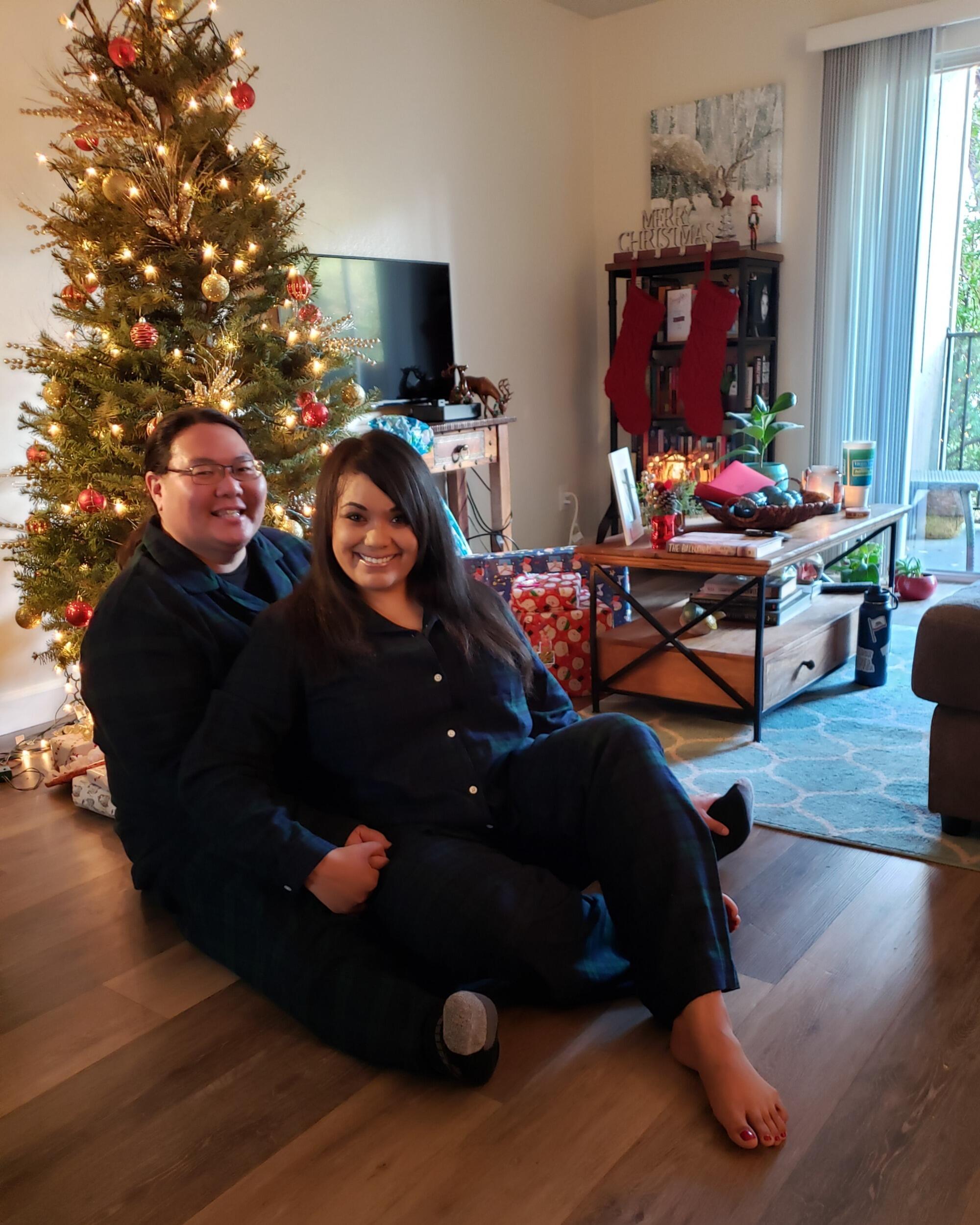 The couple loves spending the holidays together. To Steve's annoyance, Stephanie loves buying matching pajamas and outfits for them.