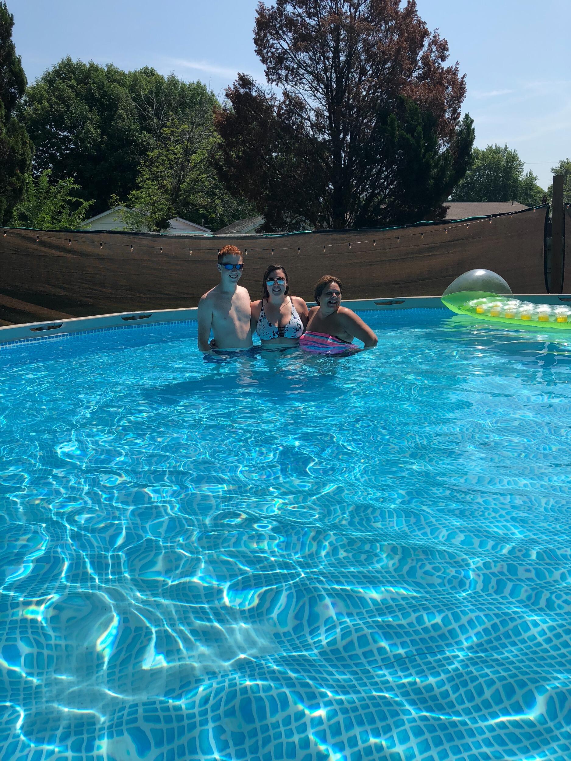 Pool day's in Illinois with Abbe's aunt Delma