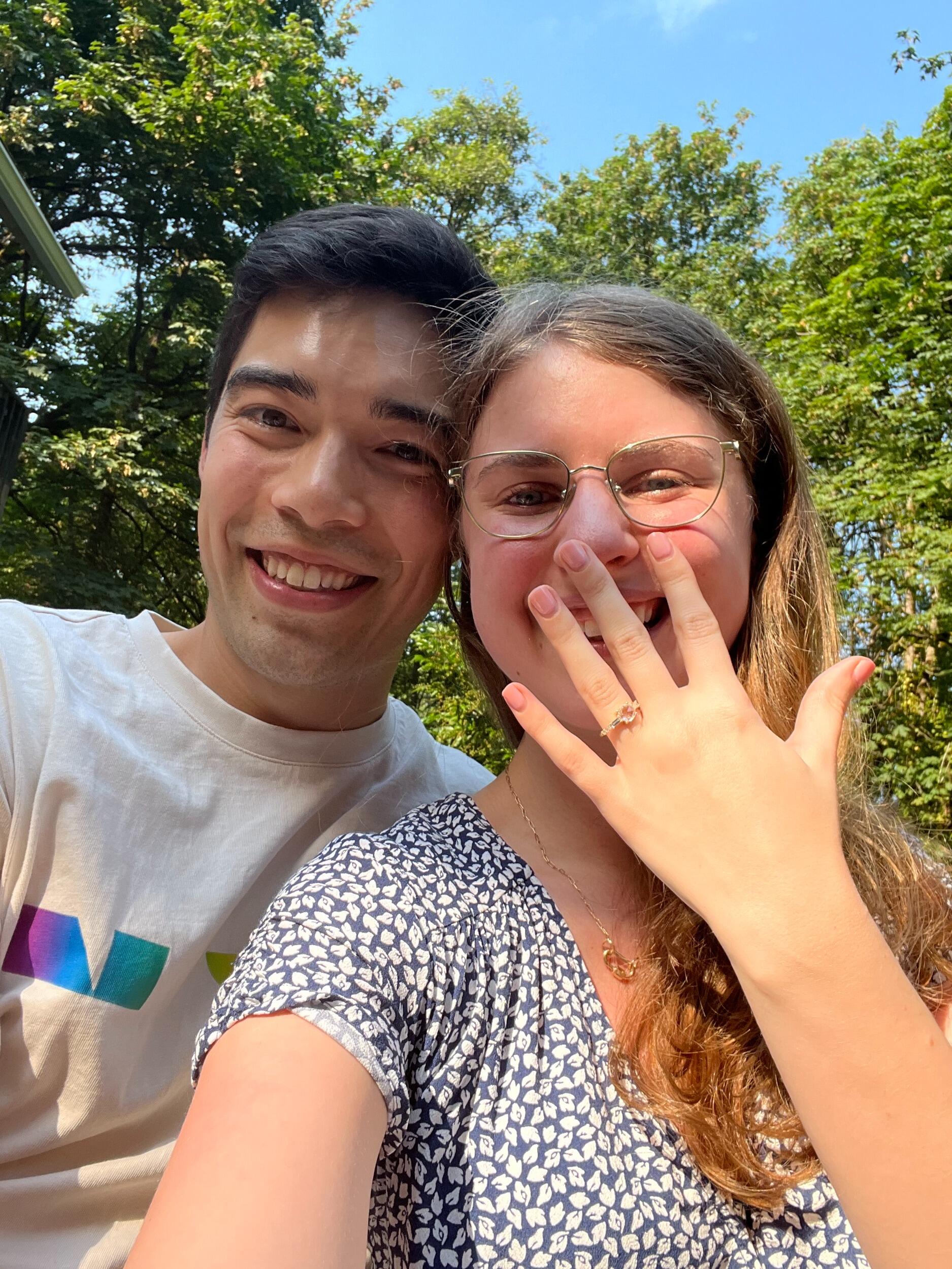 Getting engaged in our garden :)