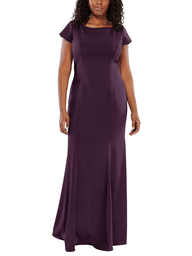 plum plus size dresses for weddings