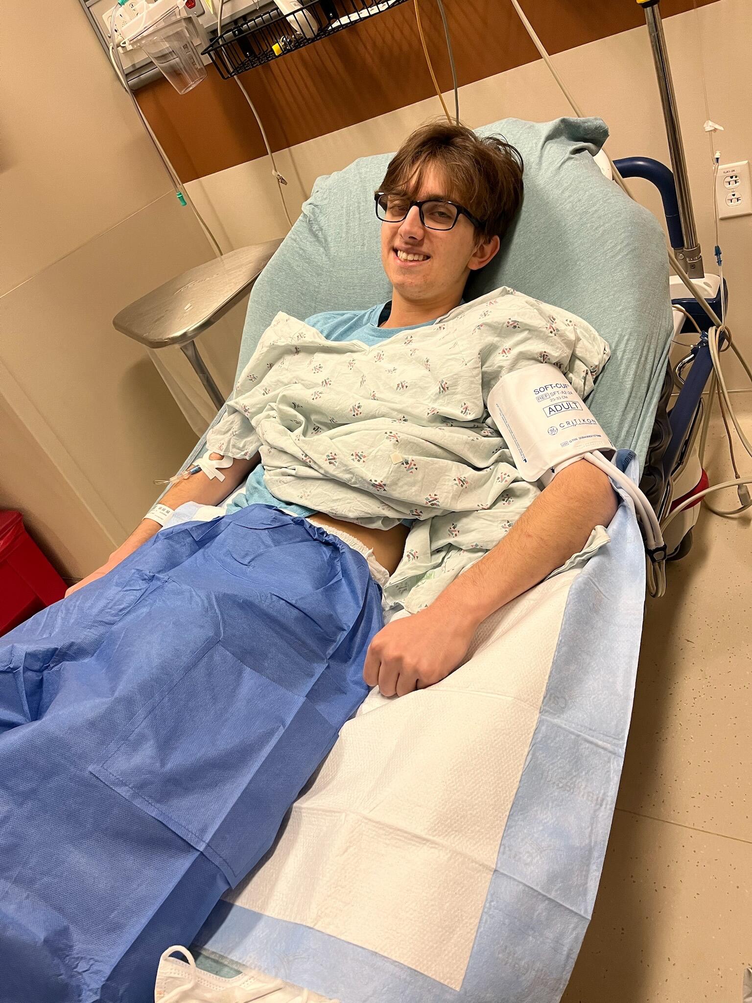 2nd Spring Break together, 1st hospital trip. Don't worry, he was fine.