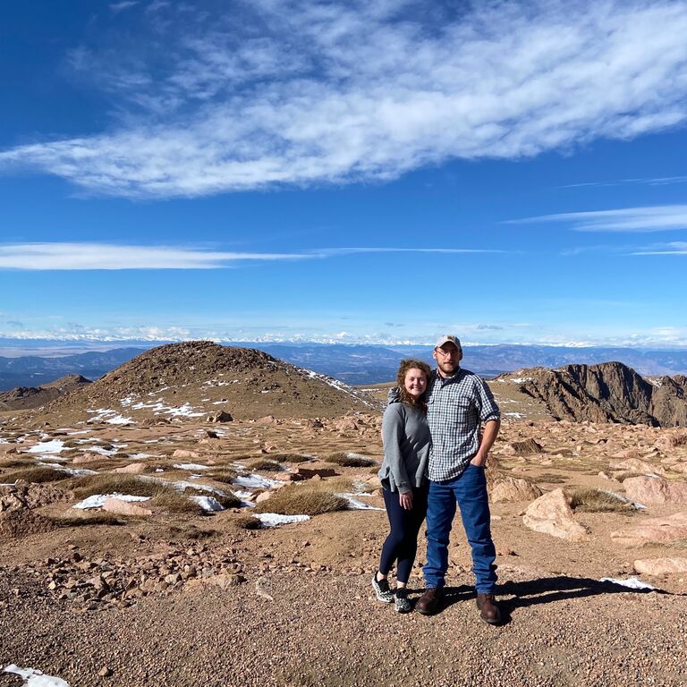 Kaleb's first, of many trips to Colorado Springs to visit Hanna