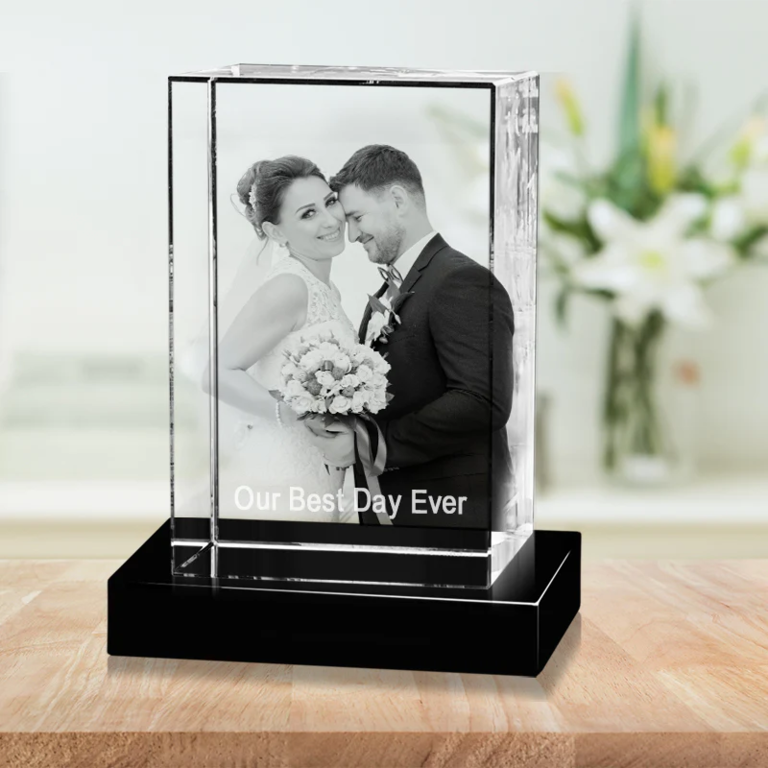 Wedding Anniversary Romantic Gift for Her, Crystal Happy