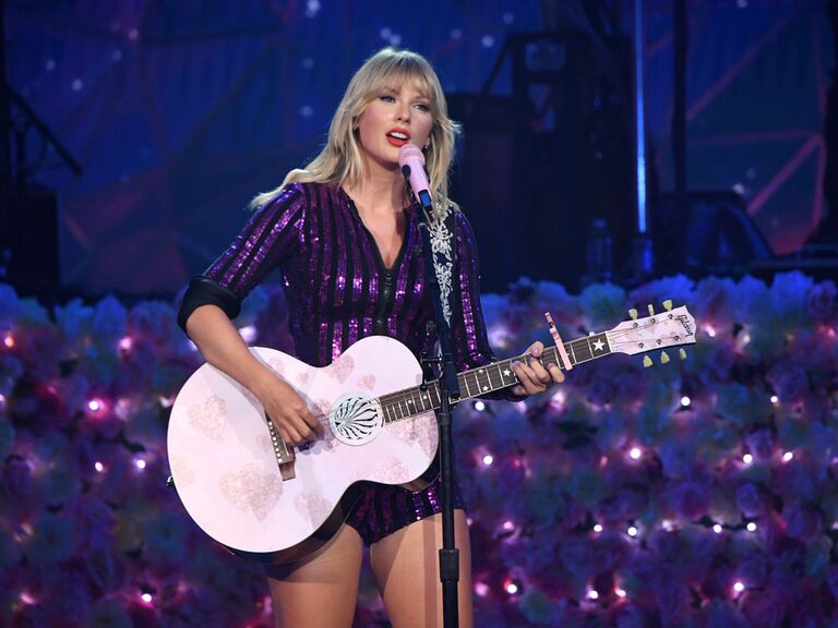 Taylor Swift performing songs from Lover