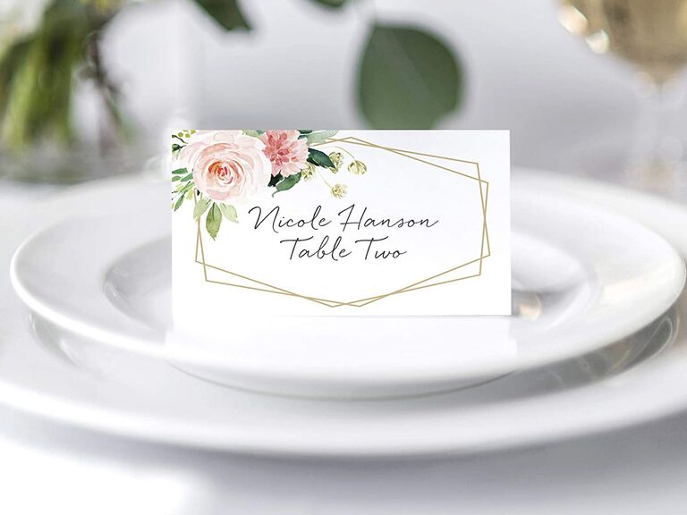 Bliss Collections floral place cards