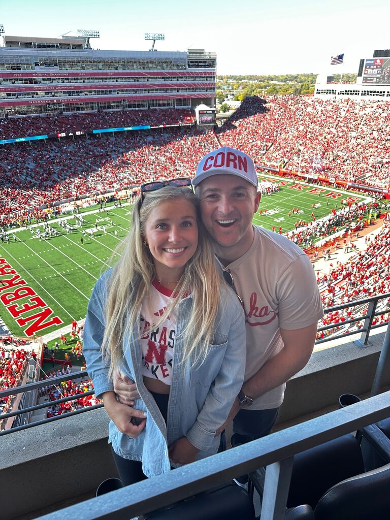 We headed back to Nebraska in the fall and Connor got to experience his first ever college football game! Thankfully it ended with a rare Husker win! He also got to try some Nebraska staples...Valentino's hamburger pizza, Amigo's crisp meat burrito, and a Runza!
