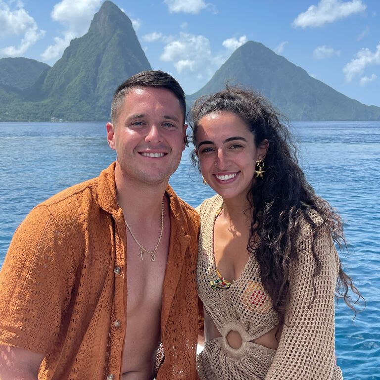 They picked out their wedding destination in St. Lucia