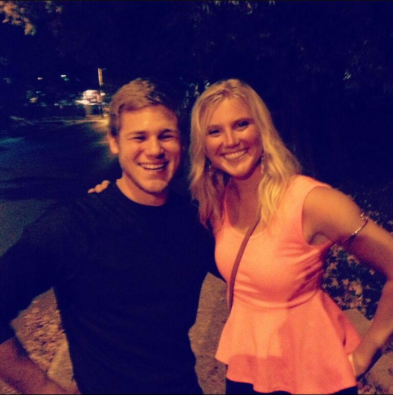 The night we officially met (we were superrrr sober HA) This was outside of the Hawk and a few weeks later had our first kiss in the Boom Boom Room LOL.